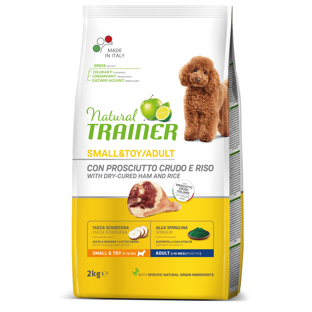 Natural Trainer Adult Mini con prosciutto crudo 2 Kg Natural Trainer Adult Mini con prosciutto crudo 2 Kg